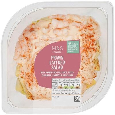 Prawn layered salad
