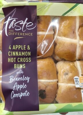Apple and cinnamon hot cross buns