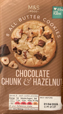 All Butter Cookies Chocolate Chunk & Hazelnut