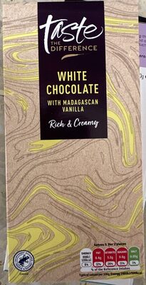 Tatse the difference white chocolate with Madagascan vanilla