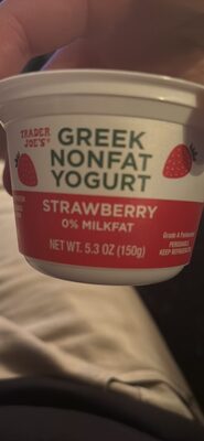 Greek Nonfat Yogurt Strawberry 0% Milkfat