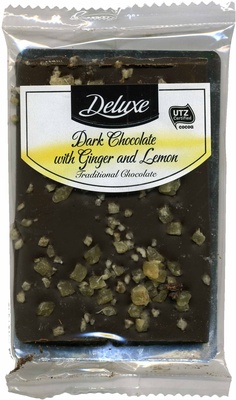 Chocolate negro con jengibre y limón 60% cacao