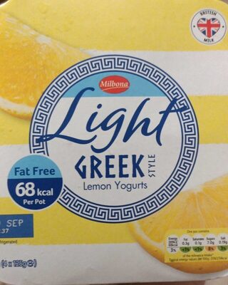 Light Greek style lemon yogurts