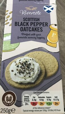 Scottish black pepper oatcakes