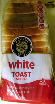 White Toast Sliced