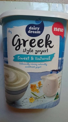 Greek Style Yoghurt Sweet and Natural