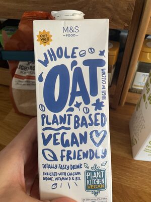 Whole oat plant based vegan friendly