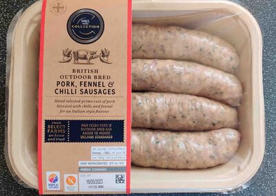 Pork, fennel and chilli sausages