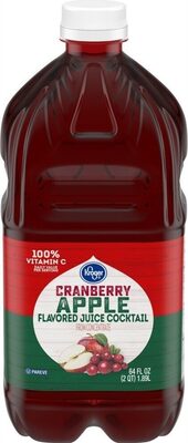 Cranberry apple flavored juice cocktail from concentrate