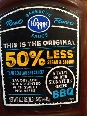 Kroger 50% less sugar & sodium BBQ sauce