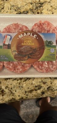 Kroger, pork sausage patties, maple