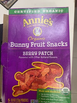 Berry patch organic bunny fruit snacks