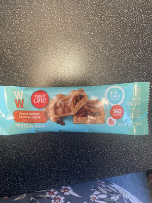 Peanut butter cocoa crumle protein bar