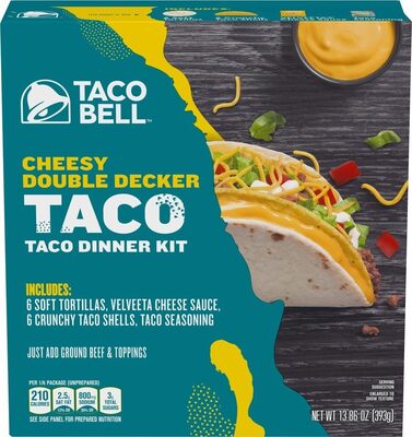 Cheesy double decker taco dinner kit