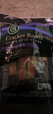 Marbled Cheddar and High-Moisture Monterey Jack Cheese Sticks