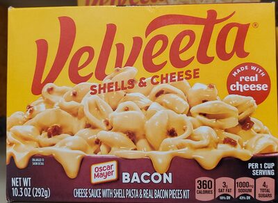 Velveeta shells &cheese bacon
