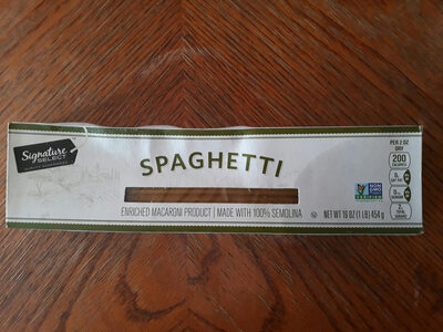 SPAGHETTI - Enriched Macaroni Product Made with 100% Semolina