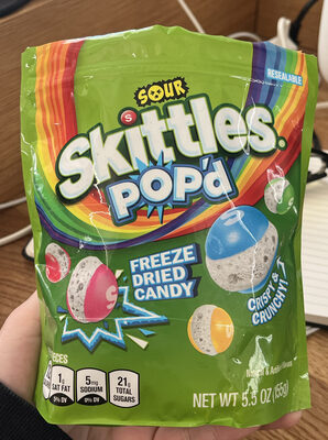 Skittles Sour Pop'd Freeze Dried Candy