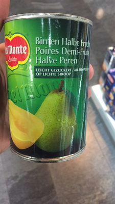 Poires Demi-Fruits : Au Sirop Léger