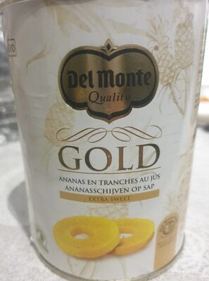 Del Monte Gold Ananasschijven Op Sap Extra Sweet (360 G)