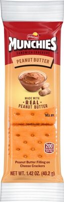 Real Peanut Butter On A Baked Cheese Cracker