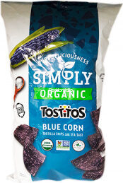 Organic Tostitos Blue Corn Tortilla Chips With Sea Salt