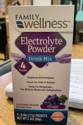 Wellness grape electrolyte powder drink mix