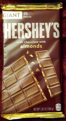 GIANT 25 Pieces Milk Chocolate with Almonds