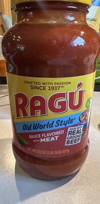 Sauce flavored with meat, meat
