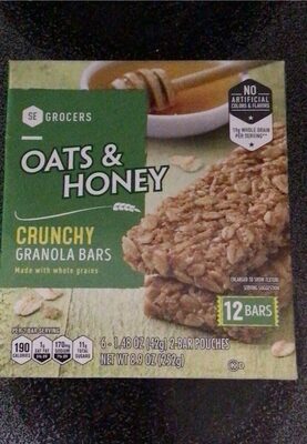 Oats and honey cruncy granola bar