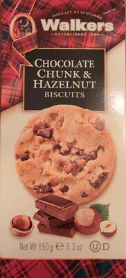 Chocolate chunk and hazelnut biscuuts
