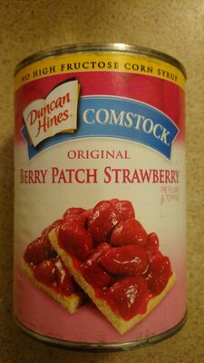 Duncan hines, comstock, berry patch strawberry pie filling & topping, original