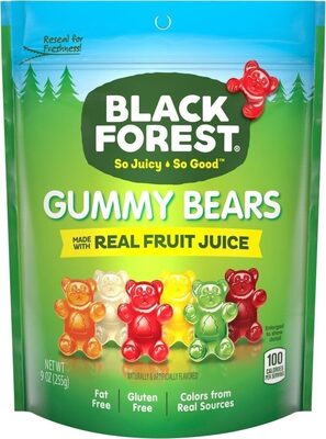 Gummy bears made with real fruit juice