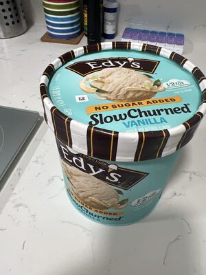 Slow churned no sugar added vanilla light ice cream