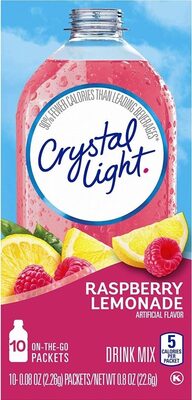 On the go raspberry lemonade drink mix