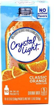 Crystal light on the go classic orange