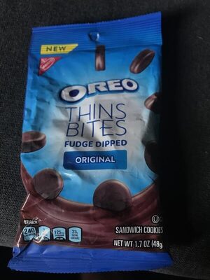 Oreo thin bites cookies dipped original 1x1.7 oz