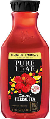 Leaf hibiscus lemonade brewed herbal tea