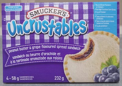 Peanut Butter & Grape Flavoured Spread Sandwiches