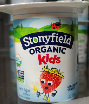 Organic Kids Strawberry Vanilla Lowfat Yogurt Cup