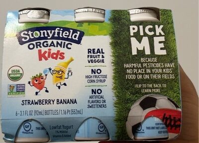 Organic Kids Strawberry Banana Lowfat Yogurt Smoothie