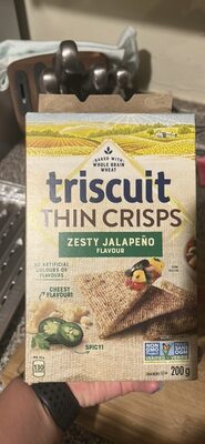 triscuit thin crisps zesty jalapeño flavour
