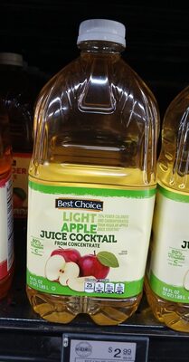 Light apple juice cocktail from concentrate