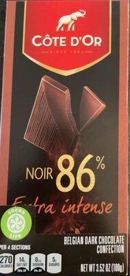 Chocolate Bar Dark 86% 1X3.52 Oz