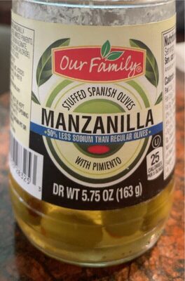 Manzanilla Stuffed Spanish Olives With Pimento