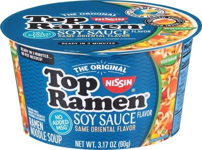 Top ramen the original soy sauce ramen noodle soup