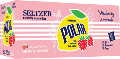 Polar strawberry lemonade seltzer water