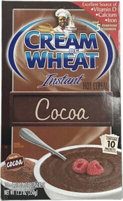 Cocoa instant hot cereal