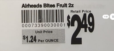 AirHeads bites fruit 2 oz