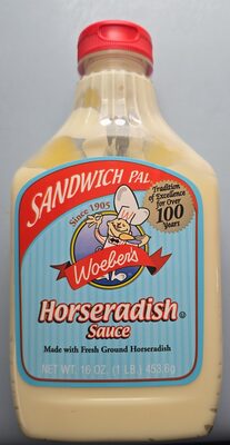 Woeber's, sandwich pal, sauce, horseradish